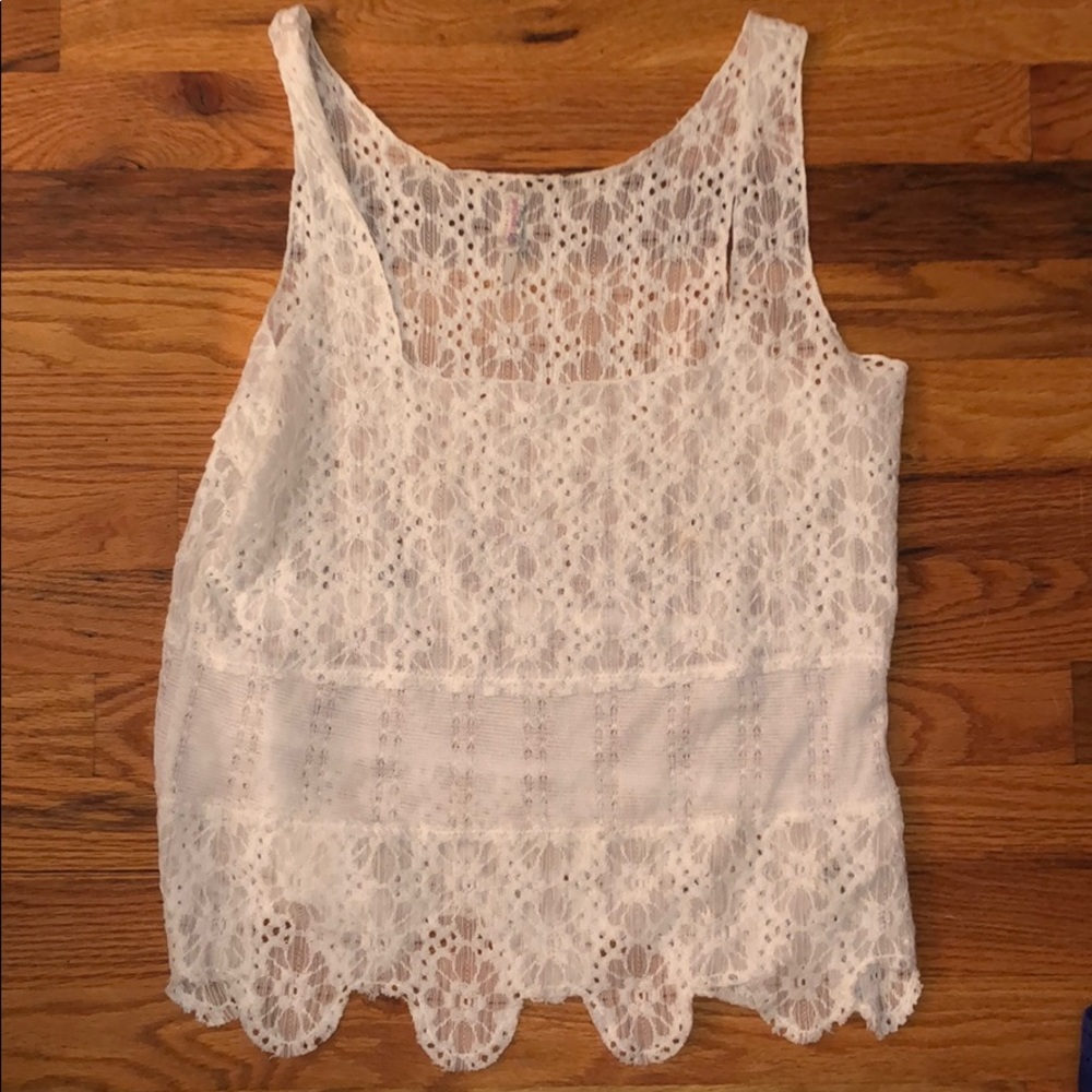 Free people white tank top